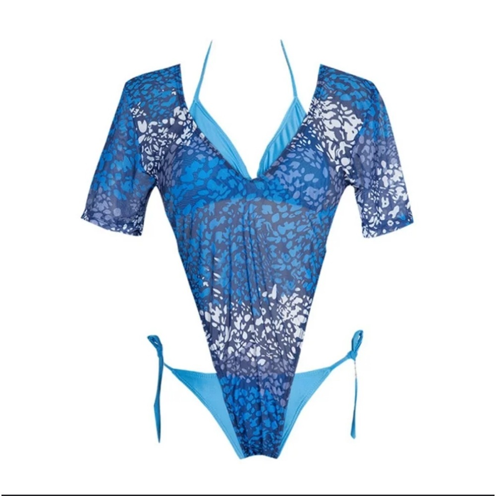 IconSwim Sheer Bikini One Piece Thong Coverup